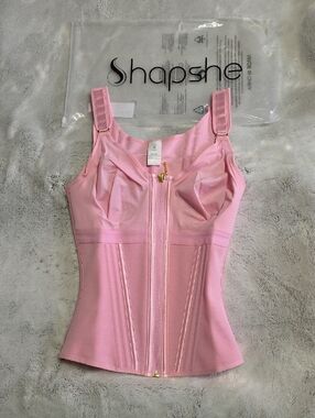 Pink Front-Zip Shapewear Bodysculpt